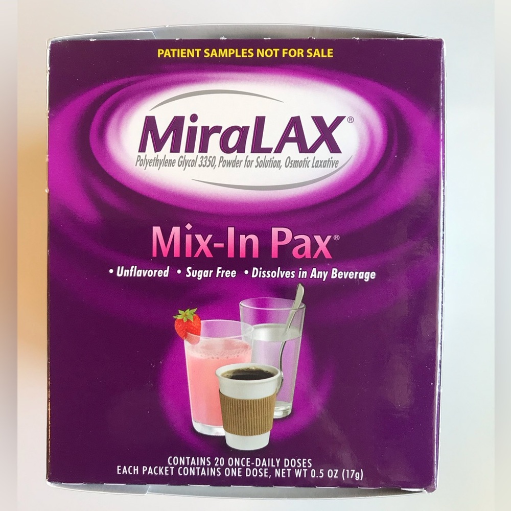 MiraLAX Mix In Pax 20 Travel Packets Exp 3/2026 - Picture 3 of 5
